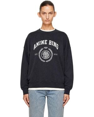 Anine Bing Miles Collegiate Sweatshirt - Black