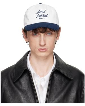 Ami Paris Bicolour Cotton '' Cap - Black