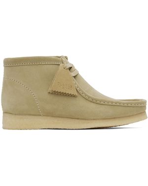 Clarks Taupe Wallabee Desert Boots - Black