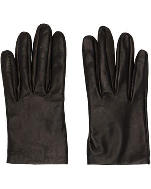 Mugler Short Leather Gloves - Black