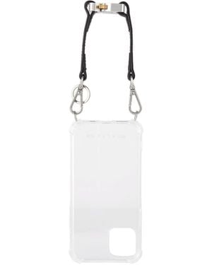 1017 ALYX 9SM Transparent Small Leather Strap Iphone 11 Pro Case - White