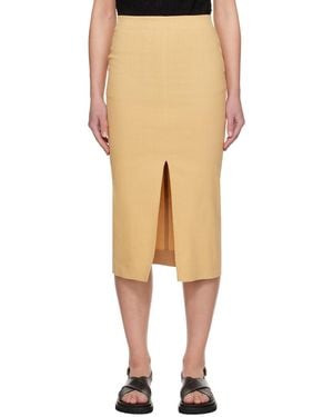Isabel Marant Beige Mills Midi Skirt - Natural