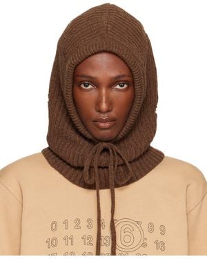 MM6 by Maison Martin Margiela Wool Hood - Brown