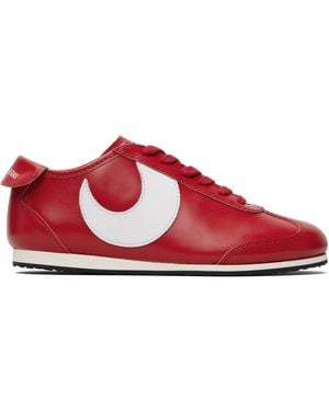 Marine Serre Ssense Exclusive Matte Leather Ms Astra Trainers - Black