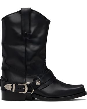 Toga Virilis Ssense Exclusive Hard Leather Aj1178 Boots - Black