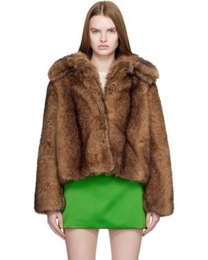 Sandy Liang Kensington Faux-Fur Jacket - Green