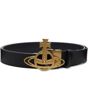 Vivienne Westwood Orb Buckle Belt - Black