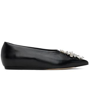 Simone Rocha Embellished Pointed Toe Ballerina Flats - Black