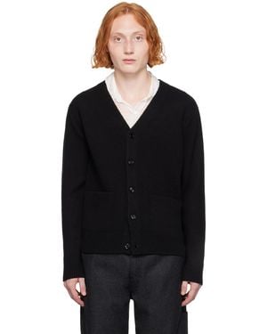 Dries Van Noten Vネックカーディガン - ブラック