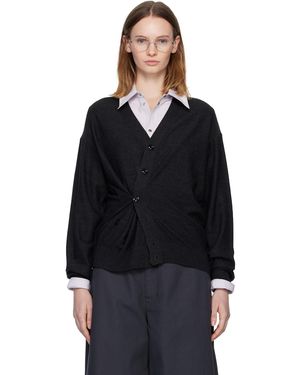 Lemaire Relaxed Twisted Cardigan - Black