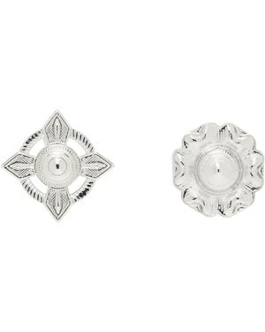 Toga Engraved Earrings - Metallic