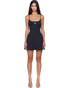 DIESEL Oval D Logo Cotton Minidress - Blue