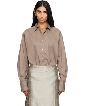 RESCHA Ssense Exclusive Tan Hom Embroidered Shirt - Brown