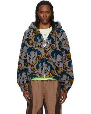 Chopova Lowena 'Cheeky Girl' Oversized Hooded Fleece Jacket - Multicolour