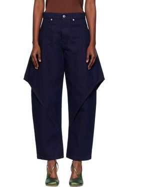 JW Anderson Cropped Sculptural Jeans - Blue