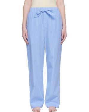 Tekla Poplin Pyjama Trousers - Blue