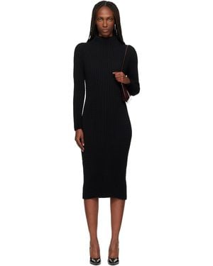 Issey Miyake October Spongy-Bk58 Midi Dress - Black