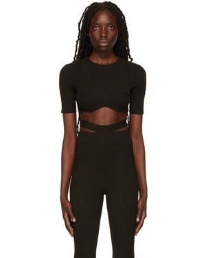 ANDREADAMO Black Cropped Jumper
