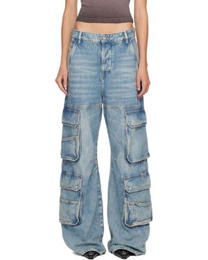 DIESEL ブルー 1996 D-Sire リラックス デニム カーゴパンツ