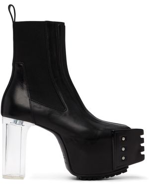 Rick Owens Tower Grilled Kiss 45 Boots - Black