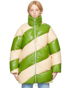 Bottega Veneta Green & Yellow Leather Jacket