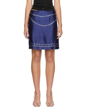 GIMAGUAS Claude Jewel Midi Skirt - Blue