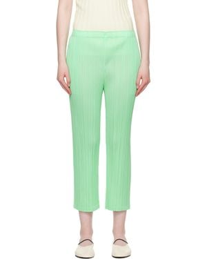 Pleats Please Issey Miyake Monthly Colours May Trousers - Green