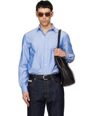Moschino Embroidered Archive Goose Shirt - Blue