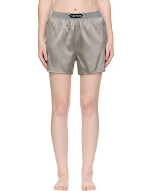 Tom Ford Stretch Silk Satin Boxer Shorts - Multicolour