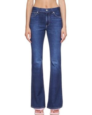 Rag & Bone Miramar Ponte Dahlia Mid Rise Flare Jeans - Blue