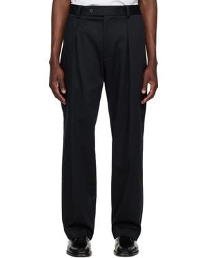 BOSS Zip Stretch Cotton Trousers - Black