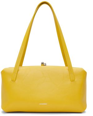 Jil Sander Petit Sac Pillow Jaune À Fermoir Goji