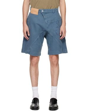 JW Anderson Twisted Workwear Denim Shorts - Blue