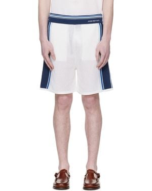 CASABLANCA Off- & Striped Mesh Track Shorts - Black