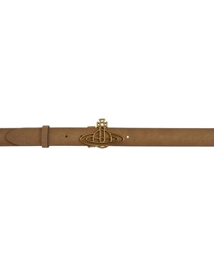 Vivienne Westwood Ceinture Brun Clair À Ferrure À Orbe - Noir