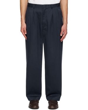 Nanamica Double Pleated Chino Trousers - Blue