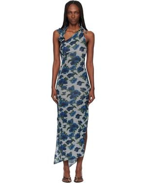 Coperni Flower Midi Dress - Black