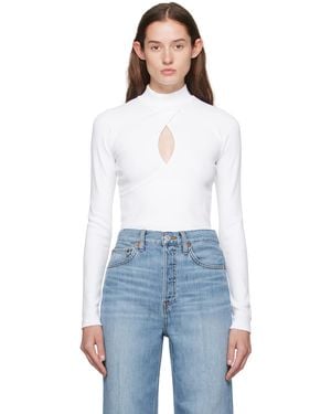 RE/DONE Keyhole Long Sleeve T-Shirt - White