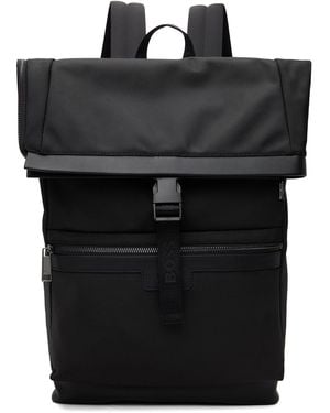 BOSS Canvas Flap Backpack - Black
