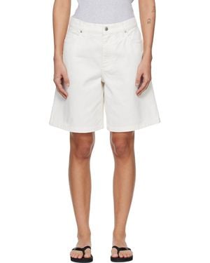 Maison Kitsuné Denim Shorts - White