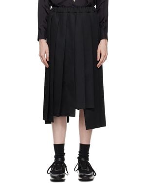 Comme des Garçons Pleated Midi Skirt - Black