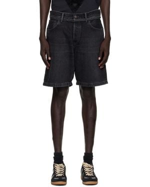 Acne Studios Loose Fit Denim Shorts - Black
