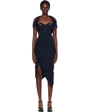 Vivienne Westwood Long Monday Pulling Midi Dress - Blue