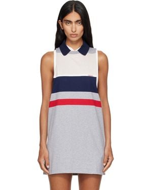 Versace Striped Cotton-Jersey Minidress - Blue