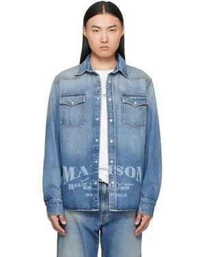 MM6 by Maison Margiela Long-Sleeved Denim Shirt - Blue