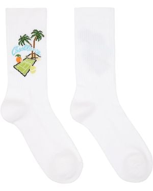 CASABLANCA Astral Plane Socks - White