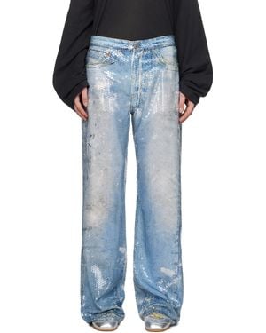 Acne Studios Printed Sequin Trousers - Blue