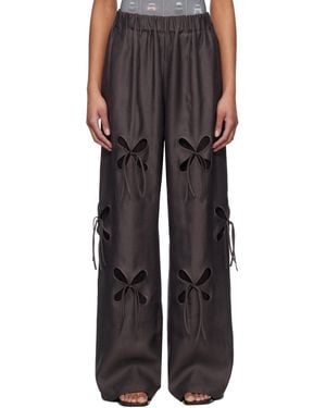 JKim Anton Belinskiy Edition Organza Petal Trousers - Black