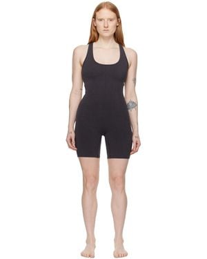 Skims Grey Outdoor Mid Thigh Jumpsuit - Black