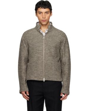mfpen Taupe Leisure Zip Up Jacket - Black